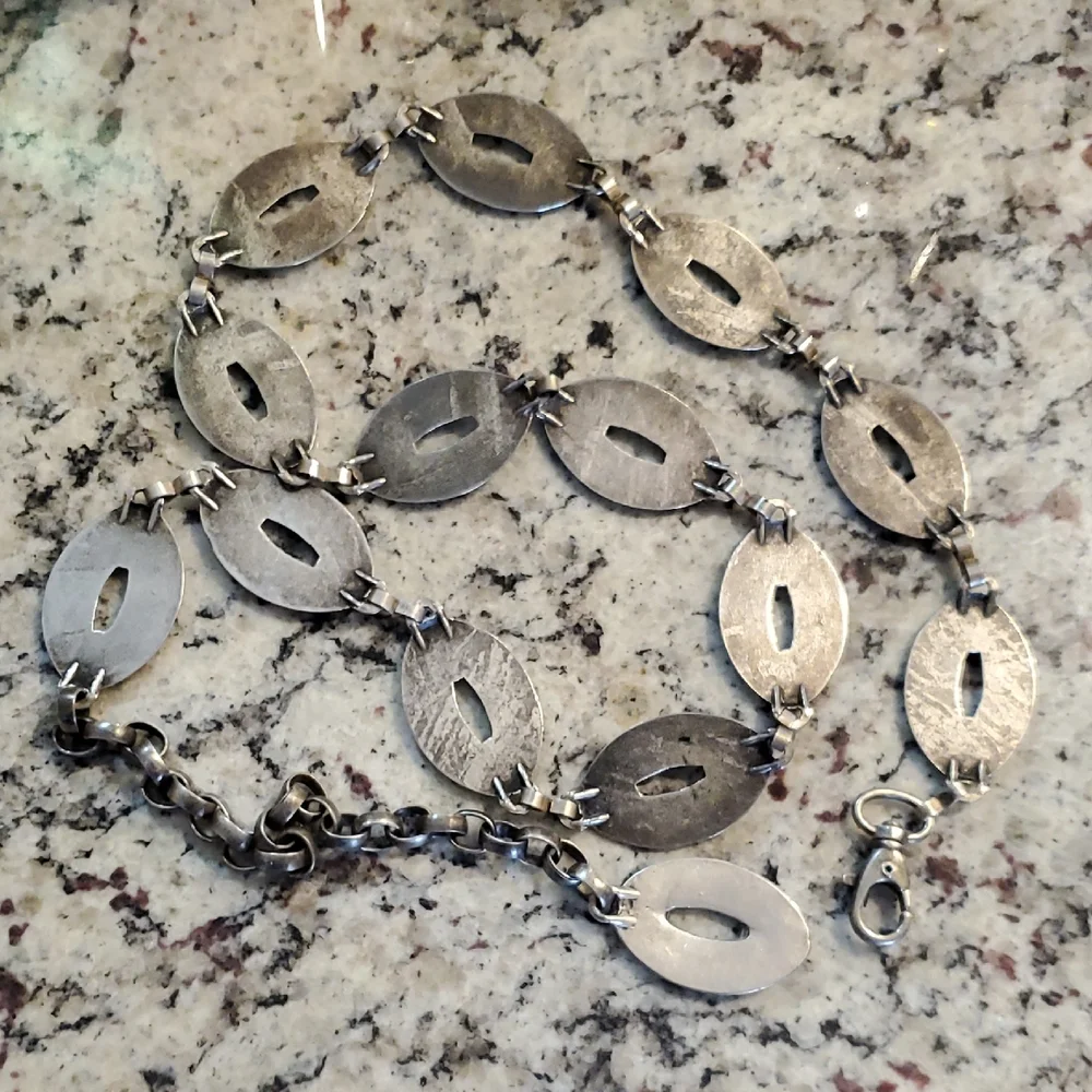 Vintage Heavy Silver Concho Belt - Picture 2 of 2